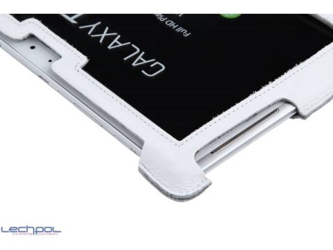 KOM0428 Etui białe dedykowane do Samsung Galaxy Tab P5100 (skóra naturalna)