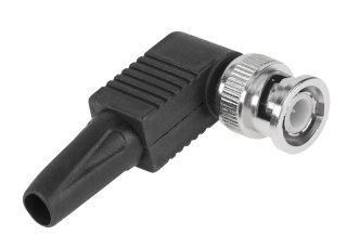 WTY0495 Wtyk BNC kątowy z odgiętką