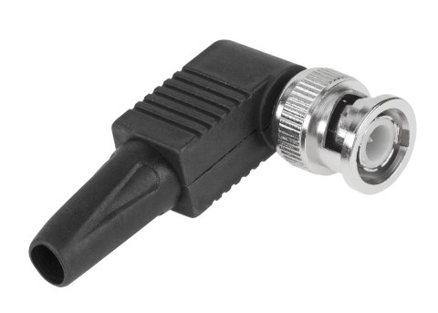 WTY0495 Wtyk BNC kątowy z odgiętką