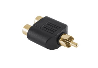 ZLA0307 Złącze wt. RCA-2xgn.RCA GOLD