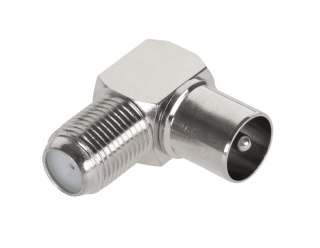 ZLA0338 Złącze wtyk TV-gniazdo F CU, kątowe