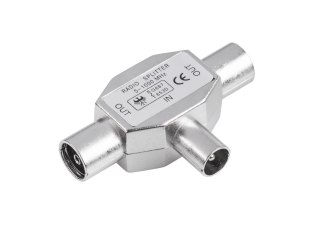 ZLA0362 Złącze trójnik TV WT.-2xGN.metal