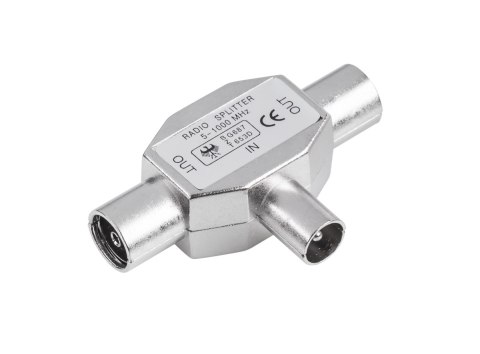 ZLA0362 Złącze trójnik TV WT.-2xGN.metal