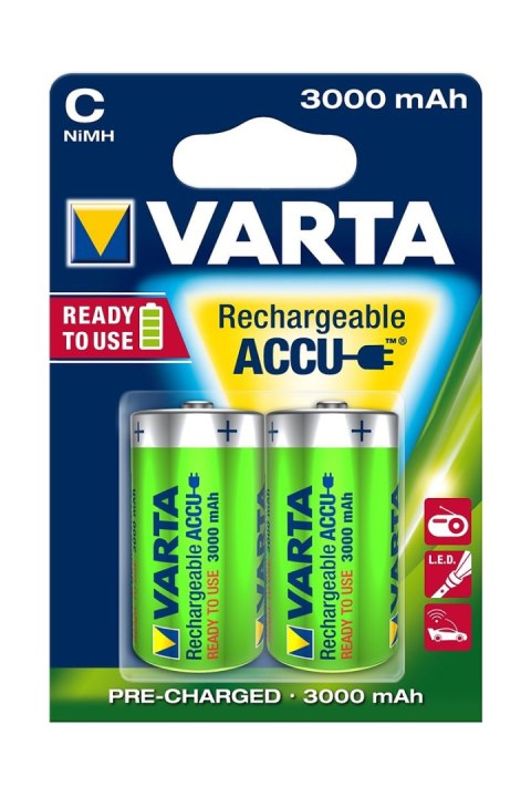 BAT0332 Akumulator VARTA R14 NiMh 3000mAh 2szt./blist.