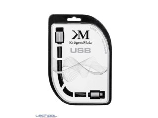 KM0332 Kabel USB - micro USB gniazdo-wtyk 1.0m Kruger&Matz