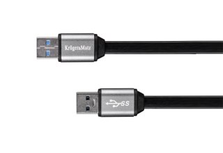 KM0337 Kabel USB3.0 wtyk - wtyk 1m Kruger&Matz płaski kabel