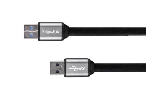 KM0337 Kabel USB3.0 wtyk - wtyk 1m Kruger&Matz płaski kabel