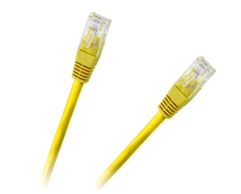 KPO2778E-1.0 Patchcord kabel UTP 8c wtyk-wtyk 1.0m CCA żółty cat.6e