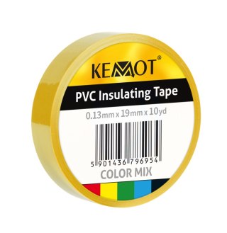 NAR0426 Taśma izolacyjna KEMOT 0,13x19x10Y klejąca żółta