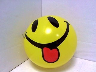 Piłka gumowa z buźkami emotikonami SPPIE7046