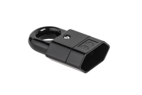 URZ3016 Gniazdo płaskie z uchwytem czarne GP2C-2