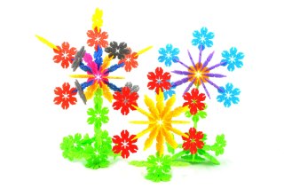 KX9739 Klocki Przestrzenne Płatki śniegu edukacyjne 240el