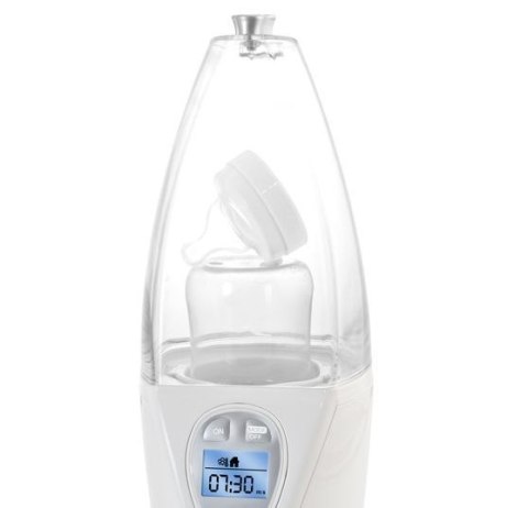 ND19_ML89150 Podgrzewacz z wyświetlaczem do domu i samochodu - srebrny