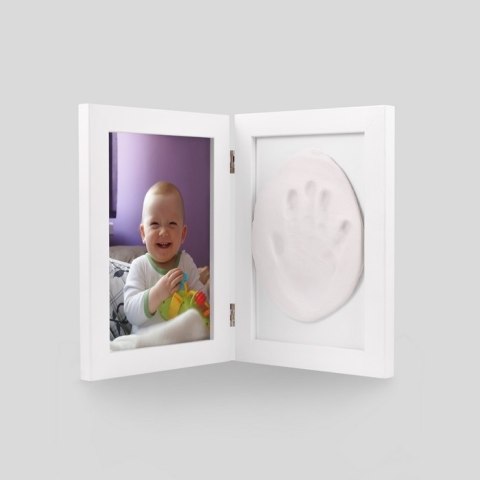 ND19_OB-07 Odcisk Bobasa - ramka z glinką - biała