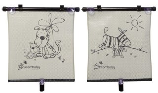 ND19_PCR238P___F Roleta samochodowa UV - dwustronna - Zebra i Tygrys - 2 szt.