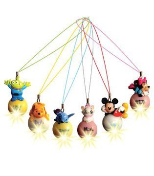 ND19_TWMG-68 Świecące breloczki do telefonu - Postacie Disney