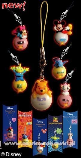 ND19_TWMG-68 Świecące breloczki do telefonu - Postacie Disney