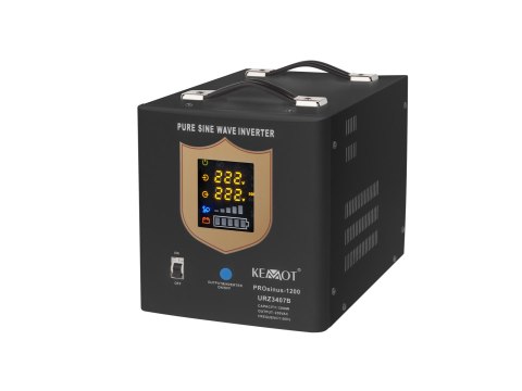 URZ3407B Awaryjne źródło zasilania KEMOT PROsinus-1200 przetwornica z czystym przebiegiem sinusoidalnym i f