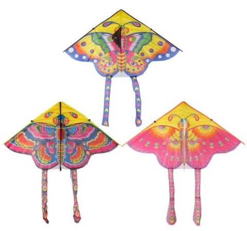 KX9672 Latawiec duży 90cm motyl mix kolor