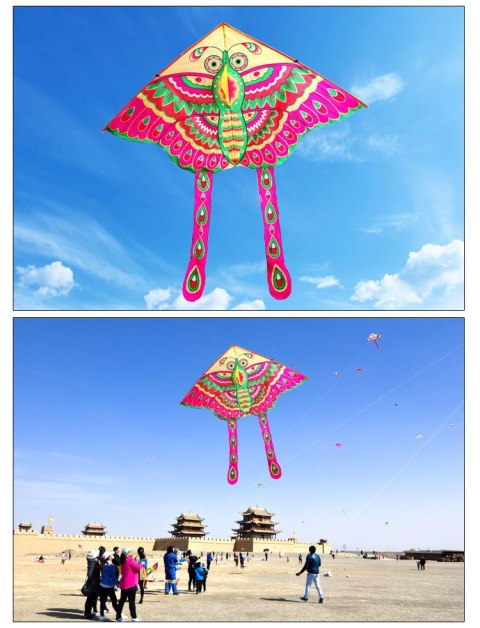 KX9672 Latawiec duży 90cm motyl mix kolor