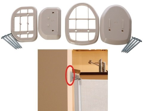 ND19_PCR821P Dystans do bramki Roll Up biały