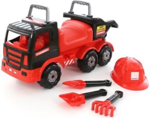 Polesie 57082 MAMMOET Samochód-jeździk z kompletem narzędzi w worku