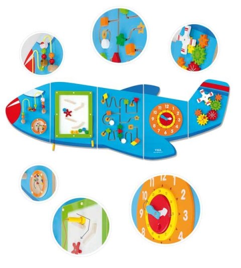 VIGA Sensoryczna Tablica Manipulacyjna - Samolot