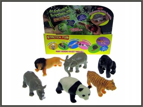 Zwierzęta dzikie groszek 12cm 6rodz. HAB060