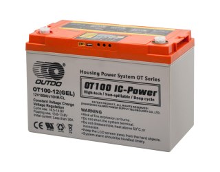 BAT0410 Akumulator żelowy głębokiego rozładowania z wyswietlaczem 12V 100A