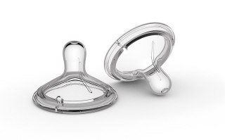 ND19_NABE-3010119 Smoczek silikonowy na butelkę Nanobebe - wolny przepływ - 2 szt.