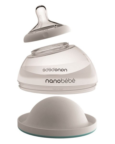 ND19_NABE-3010119 Smoczek silikonowy na butelkę Nanobebe - wolny przepływ - 2 szt.