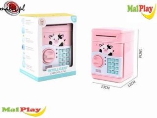 ND21_107243 Skarbonka sejf ze świnką różowa