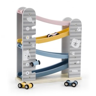 Kolorowa Drewniana Zjeżdżalnia Dla Samochodzików Viga PolarB