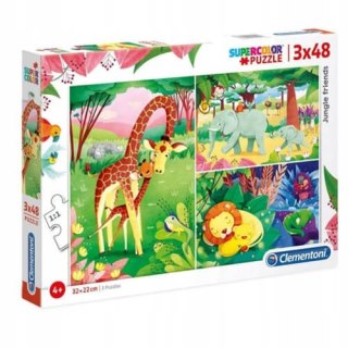 CLE puzzle 3X48 Przyjaciele z dżungli 25233