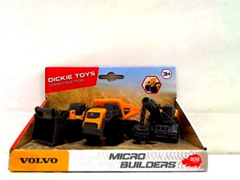 Dickie 3-pak pojazdów budowlanych Volvo 372-2009