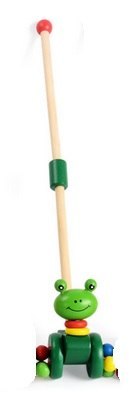 KX7450 Pchacz na kiju żabka spacerowa drewniana