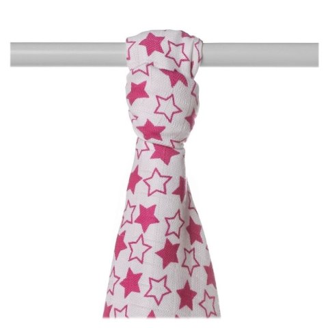 ND19_BMB090048 Ręcznik bambusowy XKKO BMB 90x100 - Little Stars Magenta