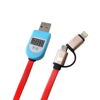 ND32_K784A K784A KABEL USB- MICROUSB- IPHON 2W1 LCD