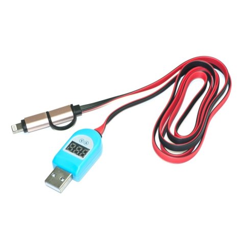 ND32_K784A K784A KABEL USB- MICROUSB- IPHON 2W1 LCD