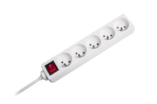 URZ3032-5B Przedłużacz sieciowy 5 gniazd z przełacznikiem , 5m (1,5mm)