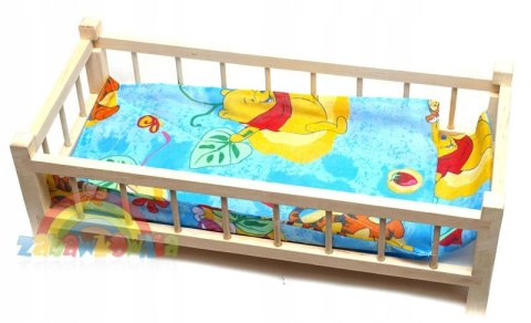 Kołyska duża dla lalek z pościelą 04012