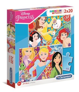 CLE.puzzle 2x20 Princess super kolor 24766