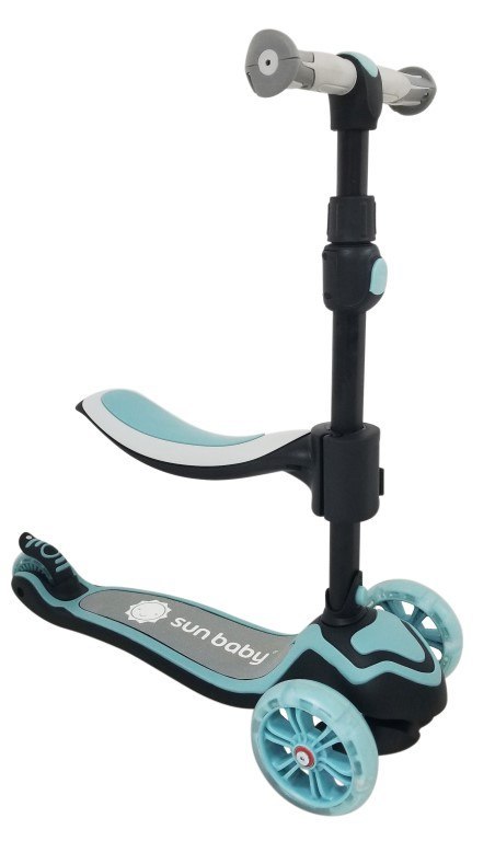 ND31_J02_013_1_4 Rowerek biegowy i hulajnoga Flash - pastelowy niebieski