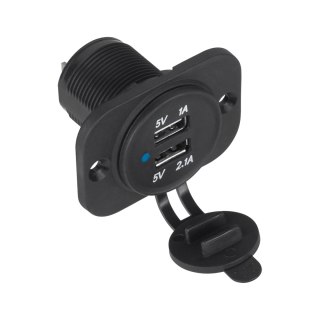 PY-CHR0001 Ładowarka samochodowa 2xUSB do montażu 3100 mA