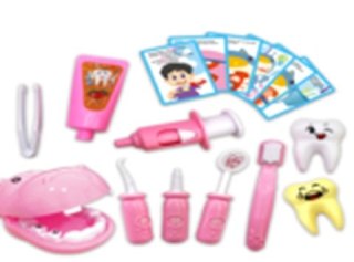 KX6686_2 Dentysta zestaw lekarski hipopotam różowy