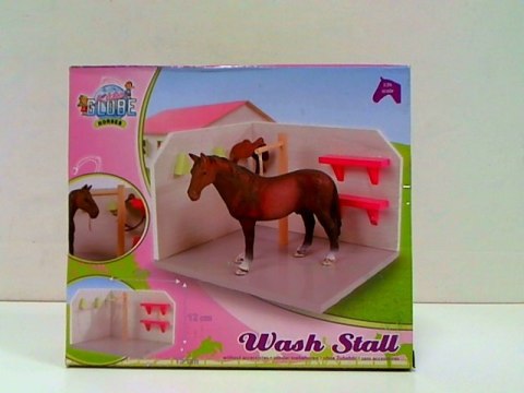 Myjnia drewniana dla konia 1:24 różowa 610205