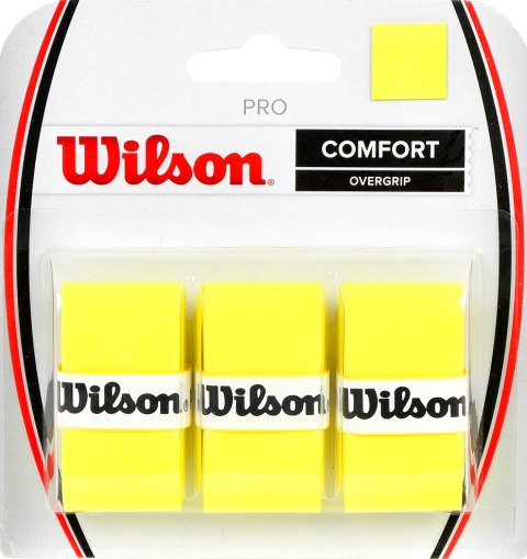 ND05_O1279 WRZ4014YE Owijka Wilson Pro Comfort Overgrip żółta 3szt WRZ4014YE