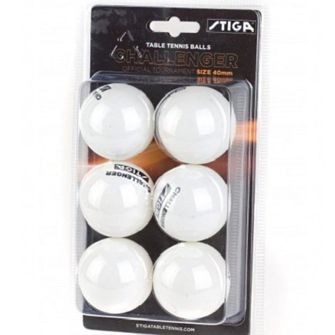 ND05_P0439 Piłeczki do ping ponga Stiga Challenger biała 6szt