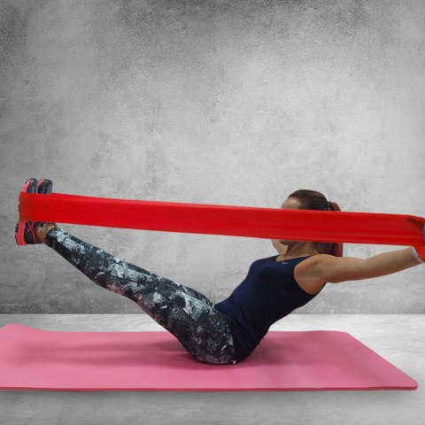 ND05_G1397 DK 2227 Guma Fitness Profit Long Heavy 200*15*0,55 cm czerwona DK 2227