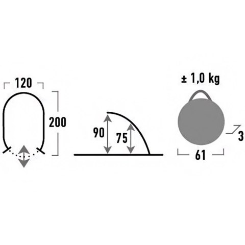 ND05_N0888 10124 Namiot plażowy High Peak Calvia niebiesko szary 10124